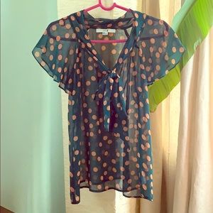 Pink Polka Dot Blouse